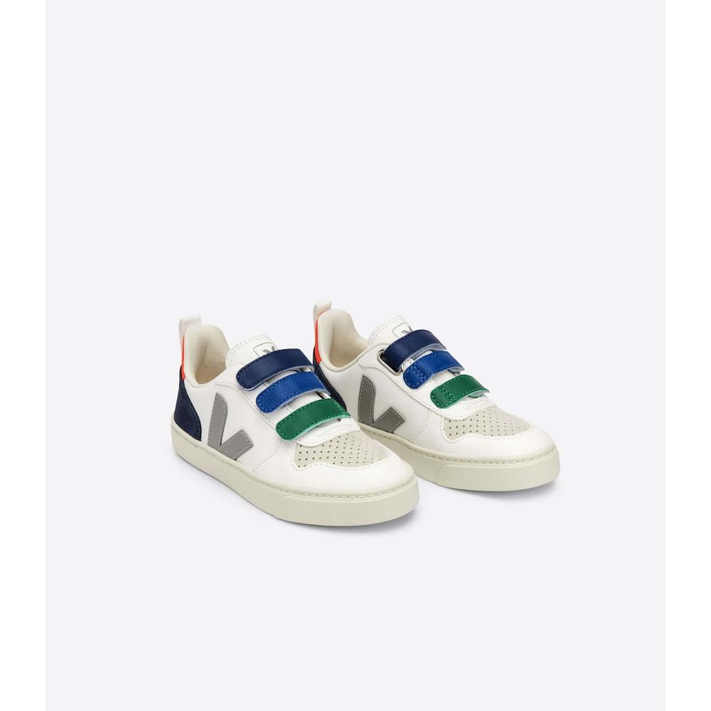 Veja V-10 CHROMEFREE Kids' Shoes White/Blue | CA 742NWY